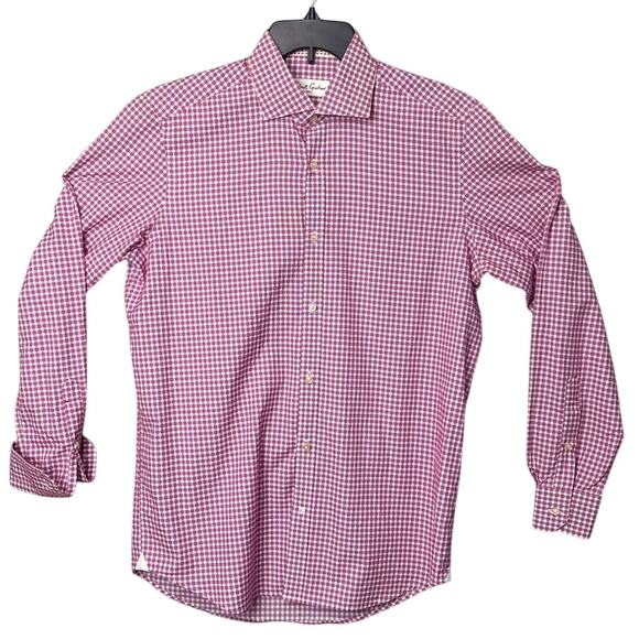 Robert Graham Men's Button Down Shirt Hot Pink Plaid Size 15.5 39 Preppy Classic - Picture 2 of 10